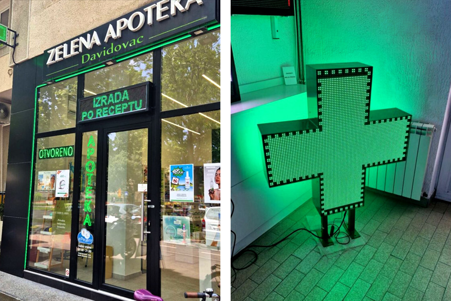 LED reklame za apoteke - Vidljivost, poverenje i dostupnost