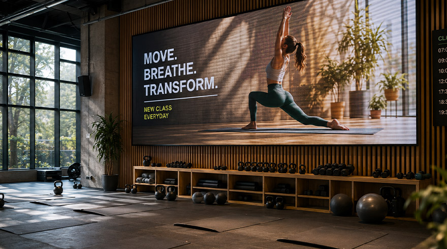 LED ekrani za fitnes centre